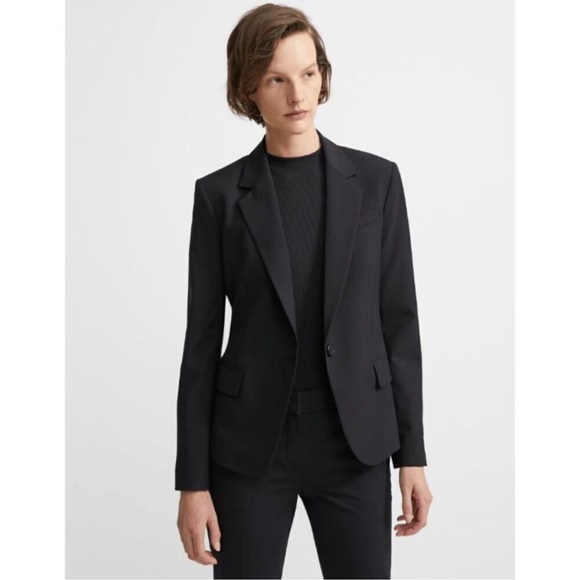 Theory Gabe B Black Blazer 100% wool, size 10, excellent condition - Picture 1 of 12